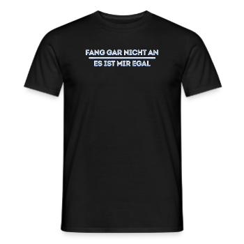 Je ne me soucie pas des dictons drôles, de l’attitude, de l’indifférence - T-shirt homme - noir - Devant - AI Model Male 178 light (178cm)