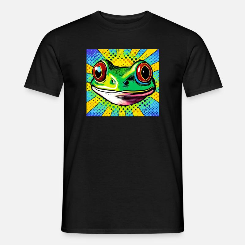 Frosch Pop Art - Männer T-Shirt - Schwarz