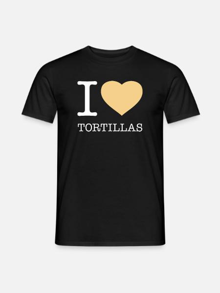 I LOVE TORTILLAS - Men's T-Shirt - black