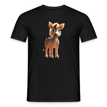 Zebra Africa I Love Cute Zebras Wild Zebra - Men's T-Shirt - black - Front - AI Model Male 178 light (178cm)