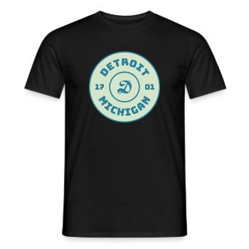 Detroit - T-shirt homme - noir - Devant - AI Model Male 178 light (178cm)