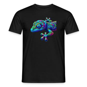 Gecko - Men's T-Shirt - black - Front - AI Model Male 178 light (178cm)