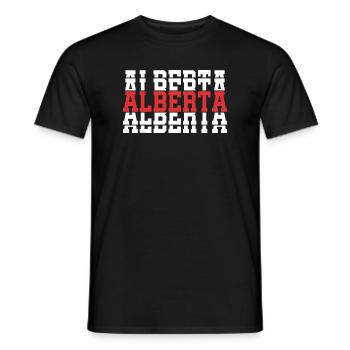 T-shirt Alberta T-shirt idée cadeau texte empilé - T-shirt homme - noir - Devant - AI Model Male 178 light (178cm)