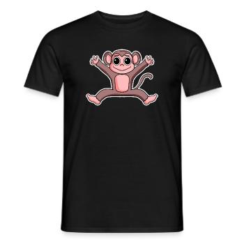 Affe - Männer T-Shirt - Schwarz - Vorne - AI Model Male 178 light (178cm)