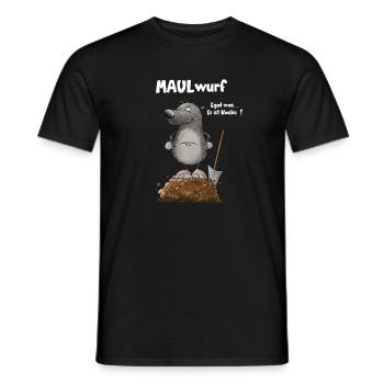 Schlechte Laune Nö Maulwurf Wortspiel - Männer T-Shirt - Schwarz - Vorne - AI Model Male 178 light (178cm)