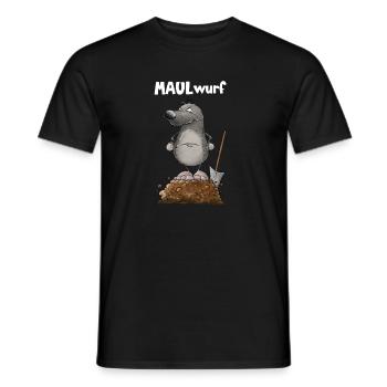 Maulender Nö Maulwurf Wortspiel - Männer T-Shirt - Schwarz - Vorne - AI Model Male 178 light (178cm)
