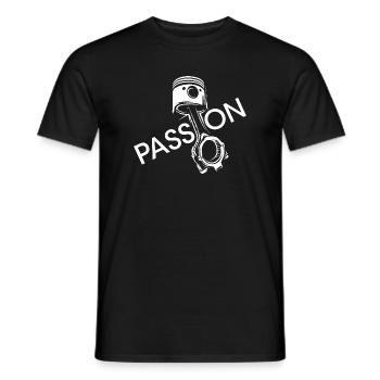 passion piston voitures moteur muscle cars symbole icône - T-shirt homme - noir - Devant - AI Model Male 178 light (178cm)