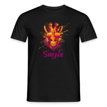 Neon-Giraffe Sonnenbrille Splash - Männer T-Shirt - Schwarz - Vorne - AI Model Male 178 light (178cm)