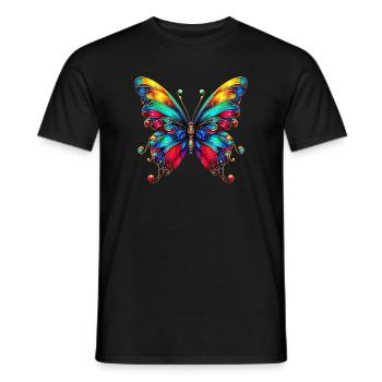 Papillon - T-shirt homme - noir - Devant - AI Model Male 178 light (178cm)