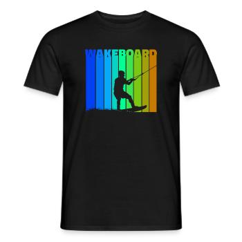 Wakeboard Saying Kitesurfer Surfing Water Sports - Men's T-Shirt - black - Front - AI Model Male 178 light (178cm)