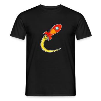 Rocket Motif - Men's T-Shirt - black - Front - AI Model Male 178 light (178cm)