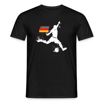 Fußball Deutschland Spieler Team Explosion EM 2024 - Männer T-Shirt - Schwarz - Vorne - AI Model Male 178 light (178cm)