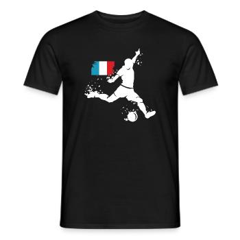 Fußball Spieler Explosion Frankreich EM 2024 - Männer T-Shirt - Schwarz - Vorne - AI Model Male 178 light (178cm)