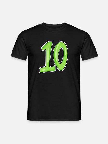 Dix numéros 10 Nombre - T-shirt homme - noir