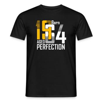 Né en 1954 Âge Perfection - T-shirt homme - noir - Devant - AI Model Male 178 light (178cm)