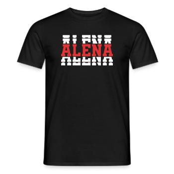 T-shirt Alena texte empilé idée cadeau t-shirt - T-shirt homme - noir - Devant - AI Model Male 178 light (178cm)