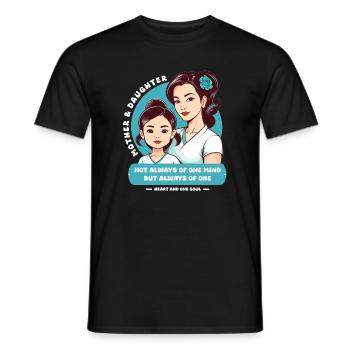 Mutter und Tochter - Männer T-Shirt - Schwarz - Vorne - AI Model Male 178 light (178cm)