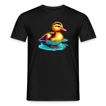 Caneton Canard Canard - T-shirt homme - noir - Devant - AI Model Male 178 light (178cm)