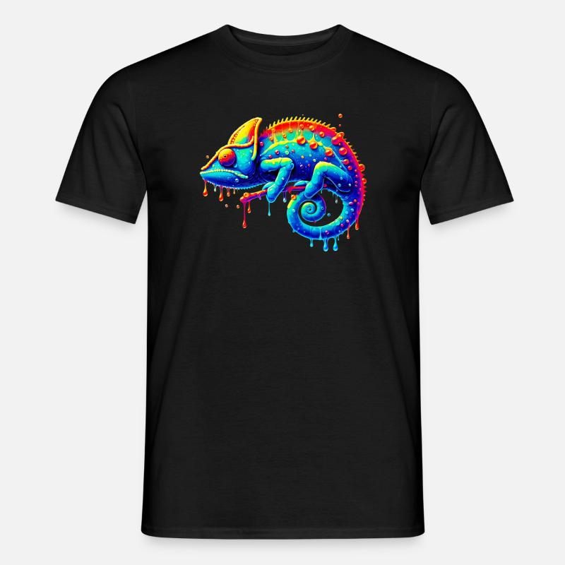 Chamäleon - Männer T-Shirt - Schwarz