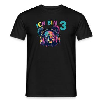 Koala Koalabär 3 Geburtstag Kopfhörer Musik - Männer T-Shirt - Schwarz - Vorne - AI Model Male 178 light (178cm)