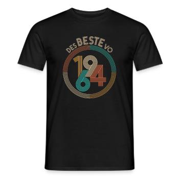 of the BEST of 1964 - the BEST of 1964, birthday - Men's T-Shirt - black - Front - AI Model Male 178 light (178cm)