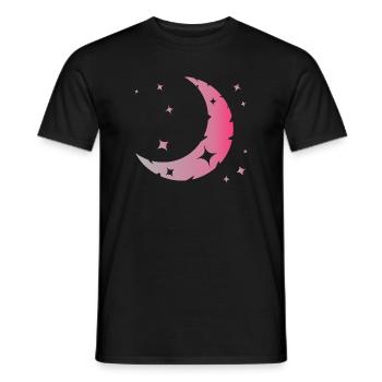 La lune et les étoiles - T-shirt homme - noir - Devant - AI Model Male 178 light (178cm)