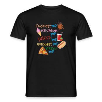 Funny sayings for birthday - Men's T-Shirt - black - Front - AI Model Male 178 light (178cm)