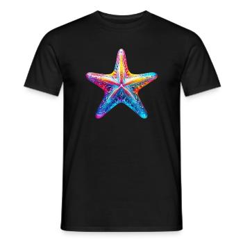 Étoile de mer - T-shirt homme - noir - Devant - AI Model Male 178 light (178cm)
