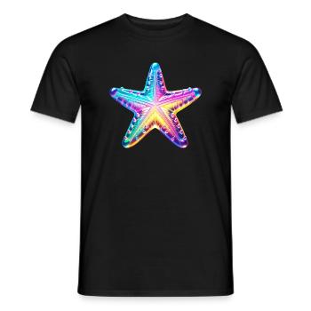 Seestern - Männer T-Shirt - Schwarz - Vorne - AI Model Male 178 light (178cm)