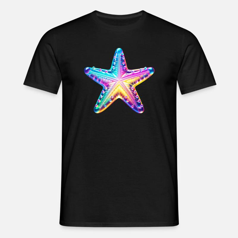 Seestern - Männer T-Shirt - Schwarz