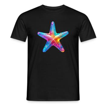 Étoile de mer - T-shirt homme - noir - Devant - AI Model Male 178 light (178cm)