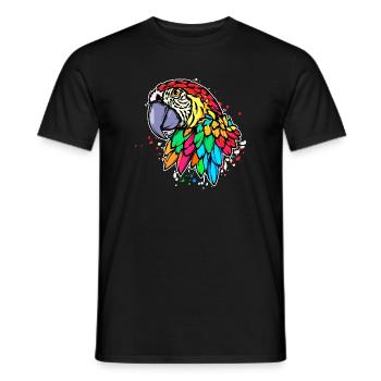 Tier Vogel Papagei Vogelliebhaber Zoo Tropisch - Männer T-Shirt - Schwarz - Vorne - AI Model Male 178 light (178cm)