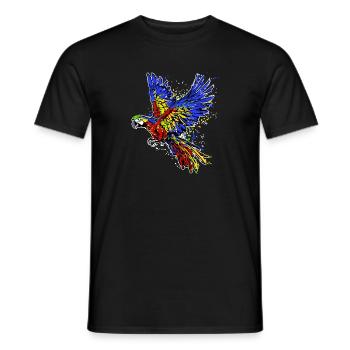 Parrot, Bird Lover, Animal, Animal Lover, Bird - Men's T-Shirt - black - Front - AI Model Male 178 light (178cm)