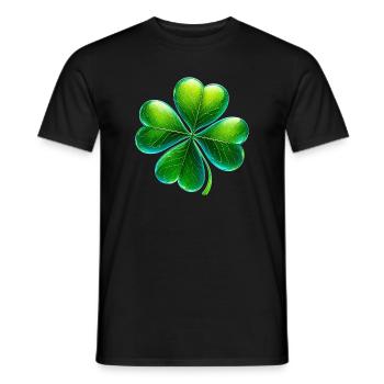 Trèfle à quatre feuilles - T-shirt homme - noir - Devant - AI Model Male 178 light (178cm)