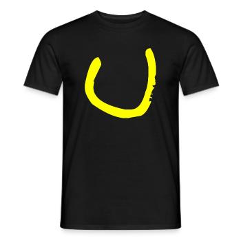 Buchstabe U - Männer T-Shirt - Schwarz - Vorne - AI Model Male 178 light (178cm)
