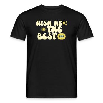 Wish me the best - T-shirt homme - noir - Devant - AI Model Male 178 light (178cm)