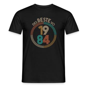 of the BEST of 1984 - the BEST of 1984, birthday - Men's T-Shirt - black - Front - AI Model Male 178 light (178cm)