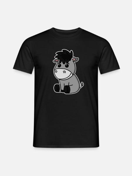 Motif d’âne - T-shirt homme - noir