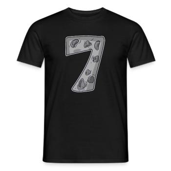 7 Zahl Sieben Nummer Symbol Zeichen - Männer T-Shirt - Schwarz - Vorne - AI Model Male 178 light (178cm)