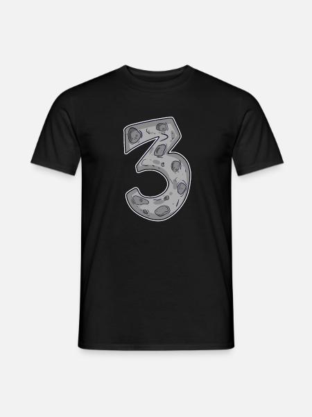 Trois - 3 - Numéro 3 - Numéro 3 - T-shirt homme - noir