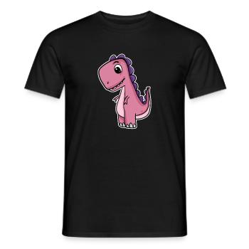 Dino Dinosaur - Men's T-Shirt - black - Front - AI Model Male 178 light (178cm)