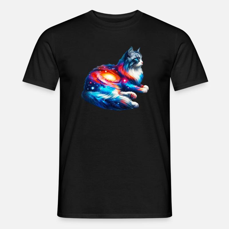 Katze - Männer T-Shirt - Schwarz