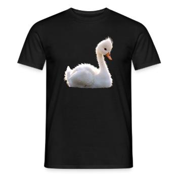 Cygne muet Cygne Oie Canard Cygne Cygne blanc - T-shirt homme - noir - Devant - AI Model Male 178 light (178cm)