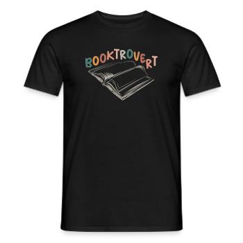 Booktrovert livre amour rétro livres lecture vintage - T-shirt homme - noir - Devant - AI Model Male 178 light (178cm)