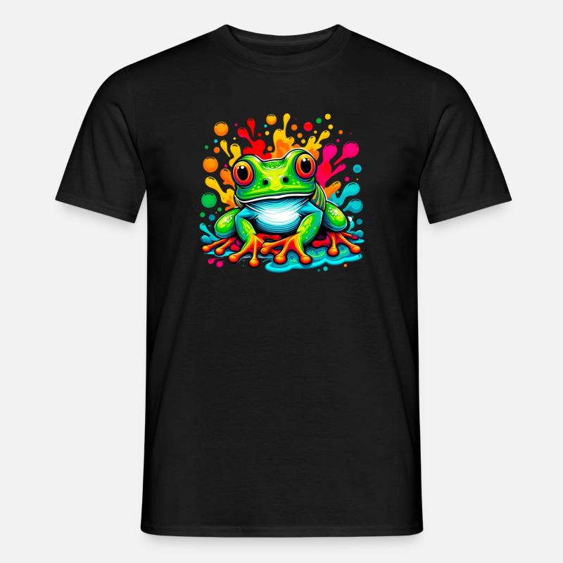 Frosch - Männer T-Shirt - Schwarz