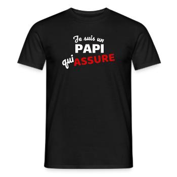Assertive expression of paternity - Men's T-Shirt - black - Front - AI Model Male 178 light (178cm)