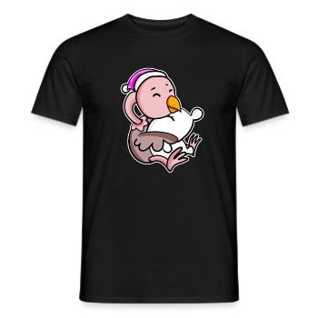Strauß Müde Ausschlafen Schlafen Mädchen - Männer T-Shirt - Schwarz - Vorne - AI Model Male 178 light (178cm)