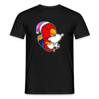 Papagei Müde Ausschlafen Schlafen Mädchen - Männer T-Shirt - Schwarz - Vorne - AI Model Male 178 light (178cm)
