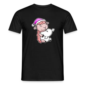 Schaf Müde Ausschlafen Schlafen Mädchen - Männer T-Shirt - Schwarz - Vorne - AI Model Male 178 light (178cm)