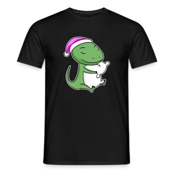 Eidechse Müde Ausschlafen Schlafen Mädchen - Männer T-Shirt - Schwarz - Vorne - AI Model Male 178 light (178cm)